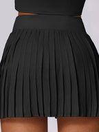 Asymmetrical Pleated Tennis Skirt